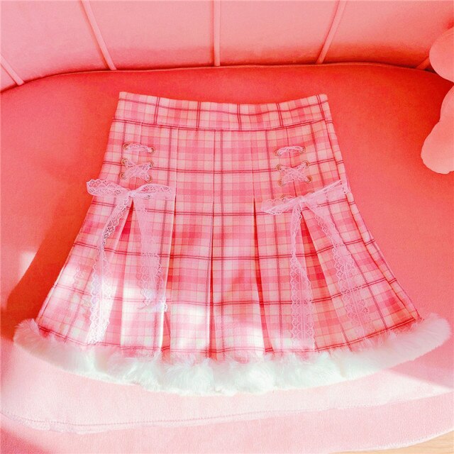 Kawaii Lolita Pleated Mini Skirt 