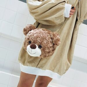 Kawaii Cute Plush Bear Crossbody Bag bear kawaii
