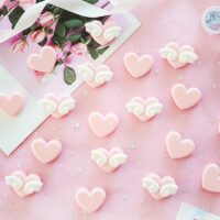Clip piccole a forma di cuore rosa Kawaii 10 pezzi Cuore kawaii