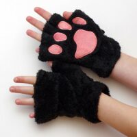 Kawaii Plysch Cat Paw Handskar björn kawaii