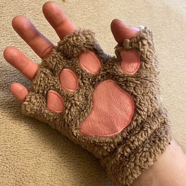 Kawaii Plush Cat Paw Gloves bear kawaii