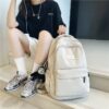 Cute Solid Color Nylon Backpack Fashion kawaii