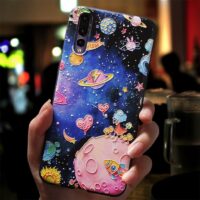 3D Emboss Relief Huawei Phone Case Emboss kawaii