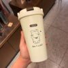 Kawaii Solid Color Cartoon Thermo Water Bottle 500ml Coffee Cup kawaii