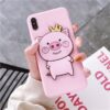 Cartoon 3D pig Couple Phone Case Cartoon kawaii
