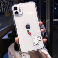 Прозрачный чехол для iPhone с милым мультяшным котом Кот кавайный