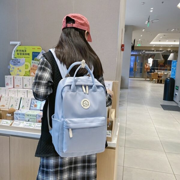 Korean Style Nylon Women Backpack Bookbag kawaii