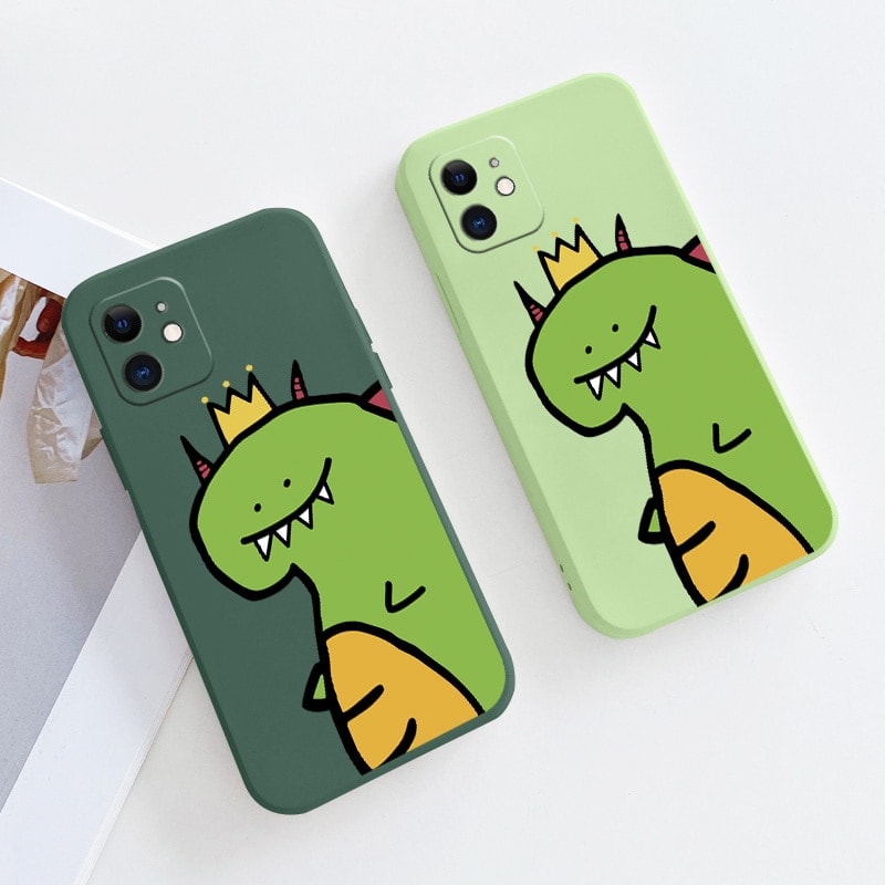 Cute Green Dinosaur iPhone Case
