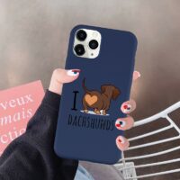 Kawaii Amo los perros salchicha Funda y vinilo para iPhone Perros salchicha kawaii