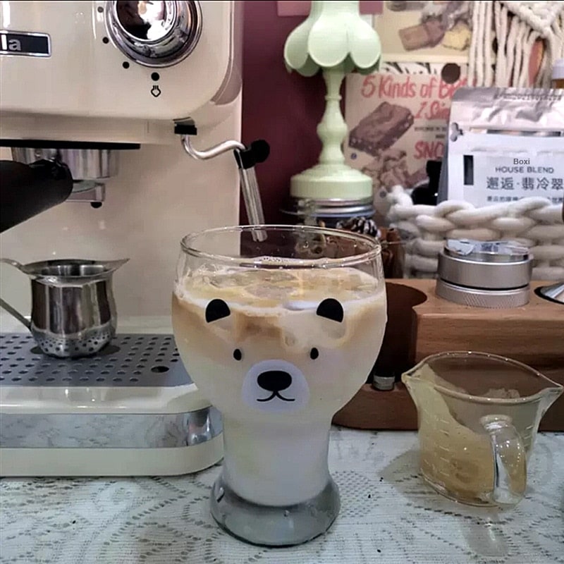 Kawaii Bear Coffee Glass Cup