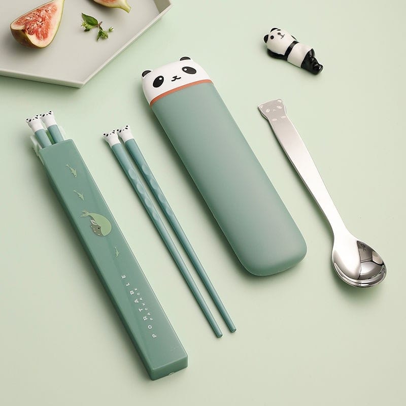 Kawaii Panda Portable Cutlery Set
