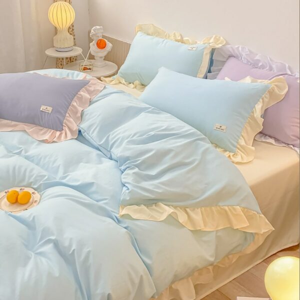 Kawaii Solid Color Bedding Set Bedding Set kawaii