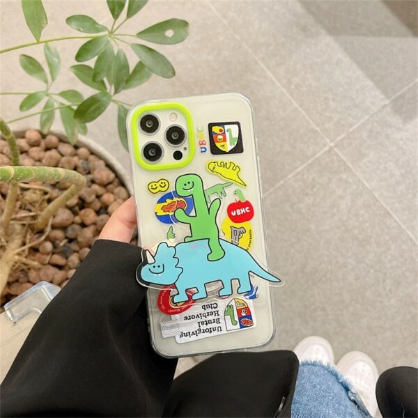 Kawaii Korean Cartoon Dinosaur iPhone Case Cartoon kawaii