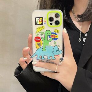 Kawaii Korean Cartoon Dinosaur iPhone Case Cartoon kawaii