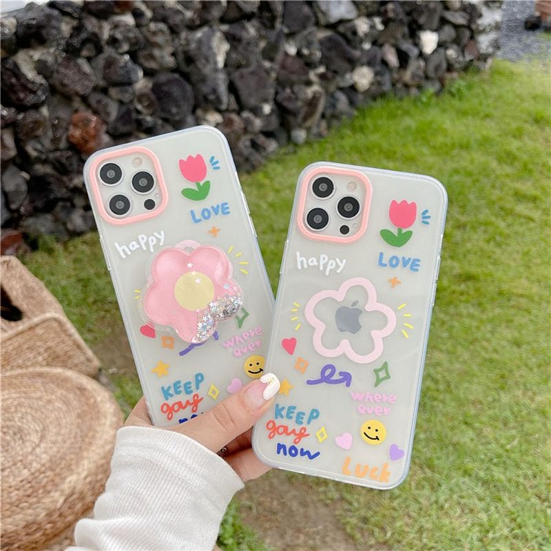 Korean Cute 3D Flower iPhone Case
