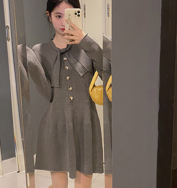 Korean Sweet Fairy Knit Mini Dress