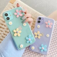 Niedliche Gänseblümchen-Blumen-iPhone-Hülle Süßes Kawaii