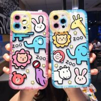 Leuke cartoon dier zachte siliconen iPhone-hoesje beer kawaii