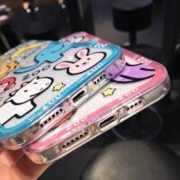 Niedliche iPhone-Hülle aus weichem Silikon mit Cartoon-Motiv Bär kawaii