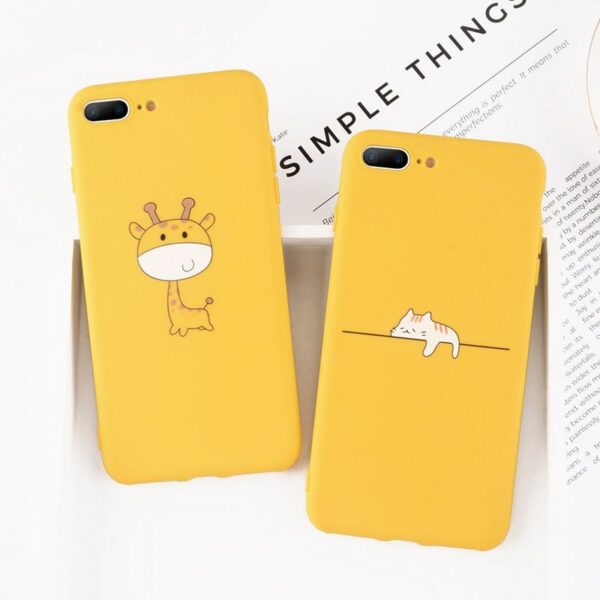 Cute Yellow Giraffe iPhone Case Cartoon kawaii