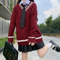 Japansk Sweet JK Uniform Sweater College Style kawaii