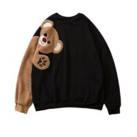 Bluzy z kapturem w stylu Harajuku ze słodkimi misiami niedźwiedź kawaii
