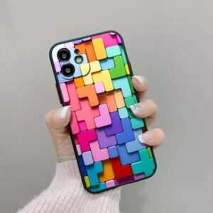 3D Colorful Block iPhone Case Colorful Block kawaii