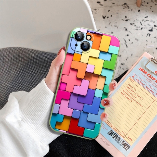 3D Colorful Block iPhone Case