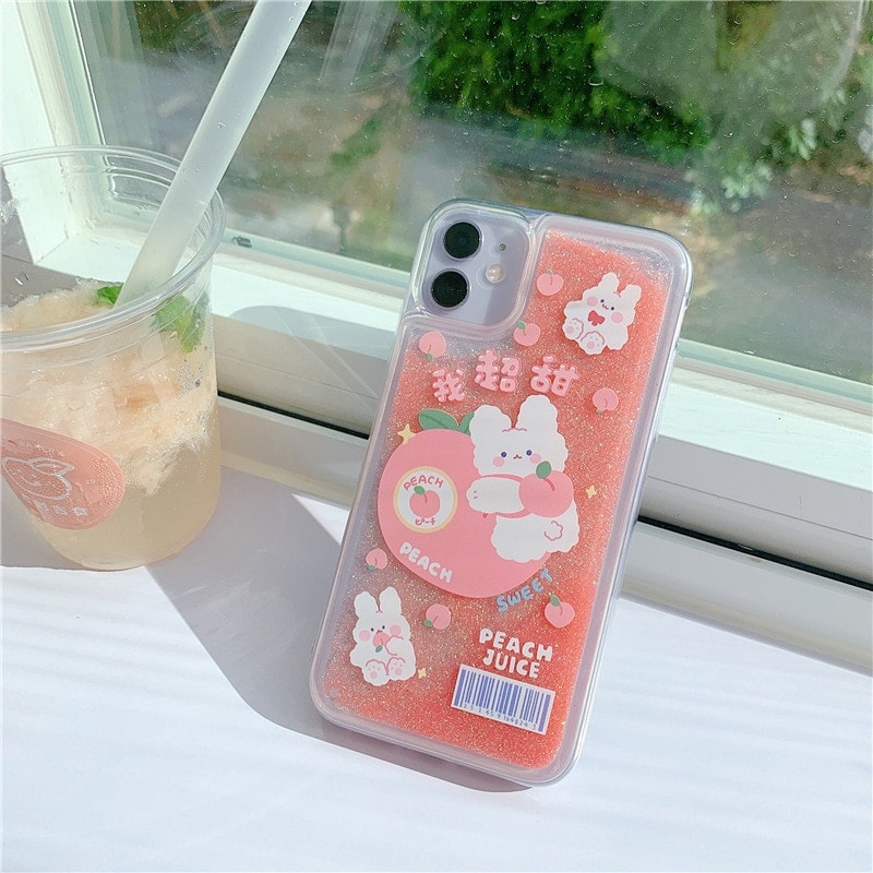 kawaii Peach Bear iPhone Case