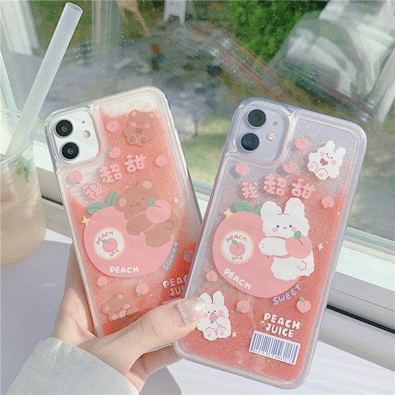 kawaii Peach Bear iPhone Case