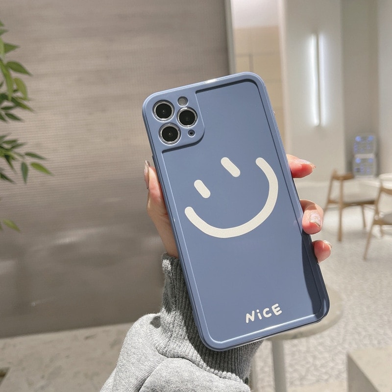 Solid Color Smiley iPhone Case