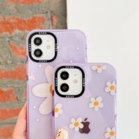 чехол для iPhone с фиолетовыми цветами Цветы каваи