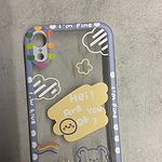 Kawaii Cloud Bear Doodle Art iPhone Case
