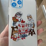 Kawaii Cartoon Cat Transparent iPhone Case