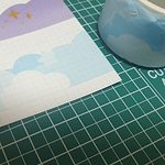 Kawaii Heart Cloud Adhesive Tape