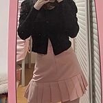 Kawaii Pink Denim Mini Skirt