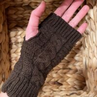 Rękawiczki dziewiarskie z półpalcem, modne na zimę Modny kawaii