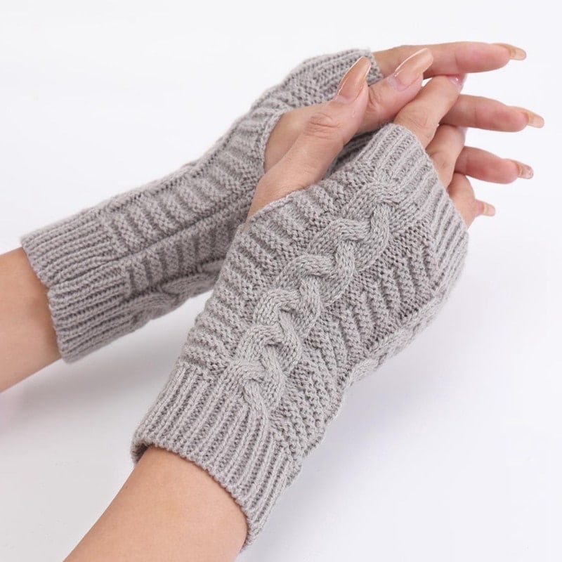 Winter Fashion Half Finger Knitting Gloves