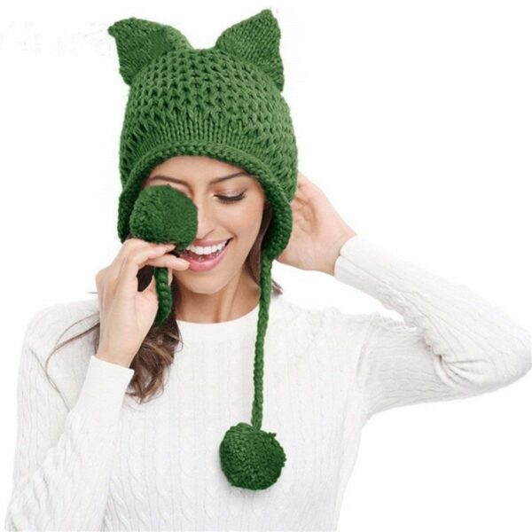 Kawaii Cat Ears Knit Hat Cat Ears kawaii