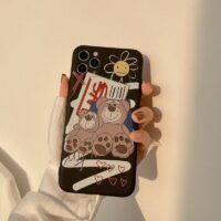 Niedliche iPhone-Hülle mit Cartoon-Bär Cartoon-Bär kawaii