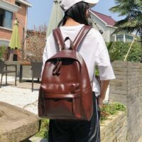 Kawaii Preppy Style Leather Backpack Fashion kawaii