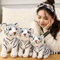 Кавайная плюшевая игрушка «Белый тигр» Мягкие куклы каваи