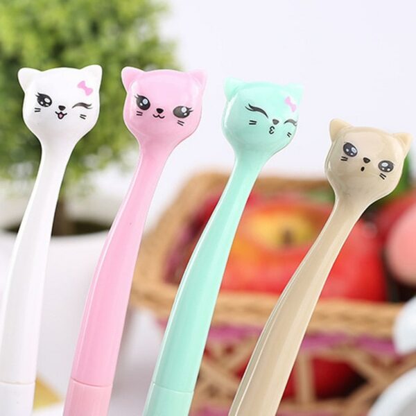 Cat Pens With Cute Expression 2pcs Cartoon Cat kawaii