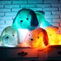LED-glödande hundplyschleksak hund kawaii