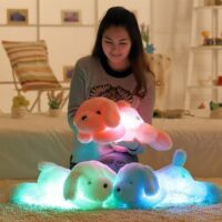 Świecąca dioda LED pluszowa zabawka dla psa kawaii psa