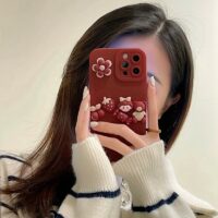漫画のクマのバニー Xiaomi 電話ケースクマかわいい