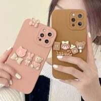 Tecknad Bear Bunny Xiaomi telefonfodral björn kawaii