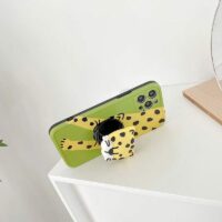 Simpatica custodia per iPhone leopardo 3D Leopardo kawaii