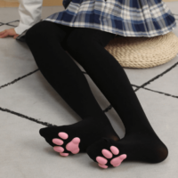 3Dかわいい猫の足パッドサイハイソックス猫の手かわいい