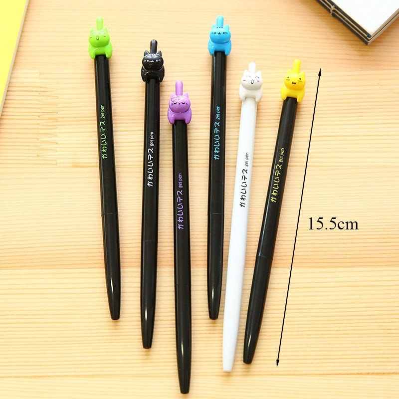 Cute Cartoon Colored Cats Gel Pens